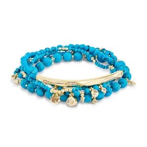 Kendra Scott Supak Beaded Bangle bracelet Set in Turquoise